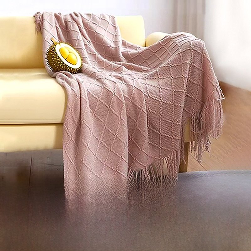 Diamond-shaped sofa blanket throw - Image 5