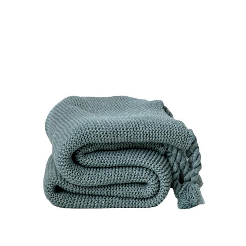 Knitted Tassel Sofa Blanket - Image 5