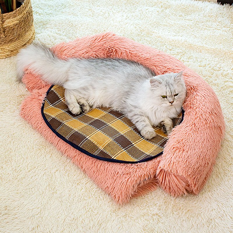 Plush Sofa Pet Bed for Cats and Dogs - Image 3